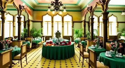 Императориский чайный стол в санатории «Главные Нарзанные ванны» в г. Кисловодске - фотография